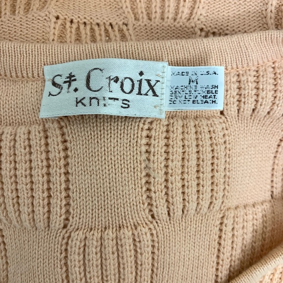 Vintage St. Croix classic knit sweater winter v-neck long sleeves size M - Picture 6 of 10